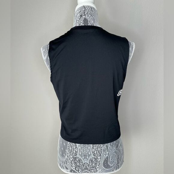 SKECHERS Womens GoRun Active Black Short Sleeve Workout Crop Tank Top Size XS - Picture 2 of 5